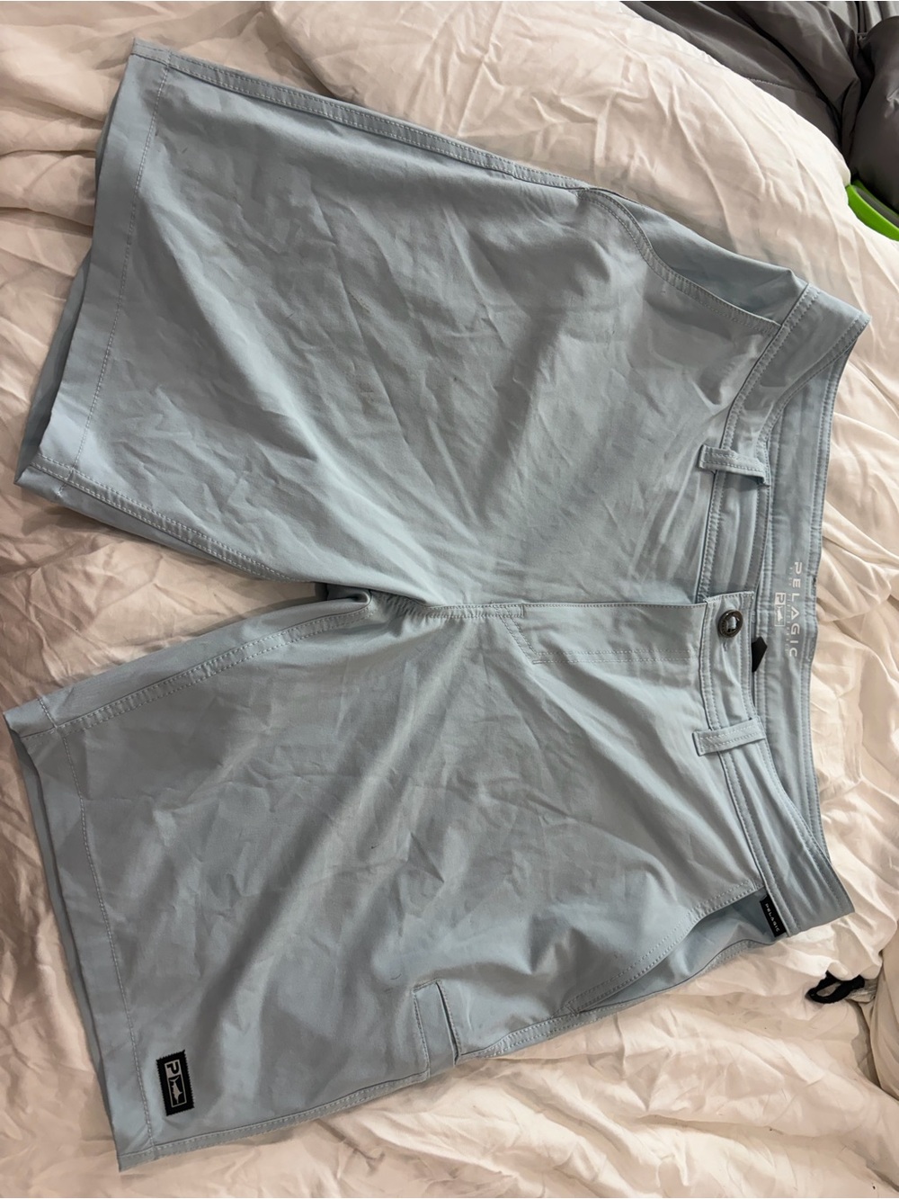 Pelagic Light Blue Men's Flat Front Shorts
